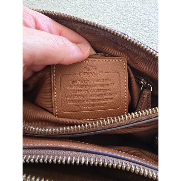 Coach Mini Christie Carryall Bag in Signature Khaki Saddle F36718 - Picture 8 of 9